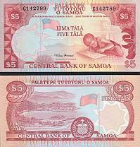 *5 Tala Samoa 1985, P26 UNC - Kliknutím na obrázok zatvorte -